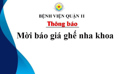 Thông báo mời báo giá ghế nha khoa